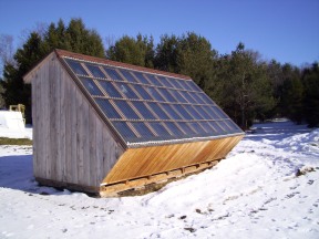 2,000 Board Foot Solar Kiln - Side View