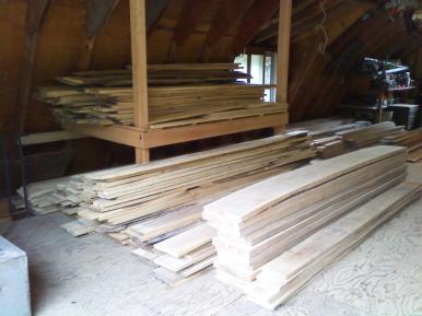 Red Elm $1.75/bf., Hard Maple $2.00/bf., Spalted Maple $1.75/bf.