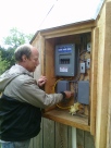 Here's the control panel for the solar kiln.